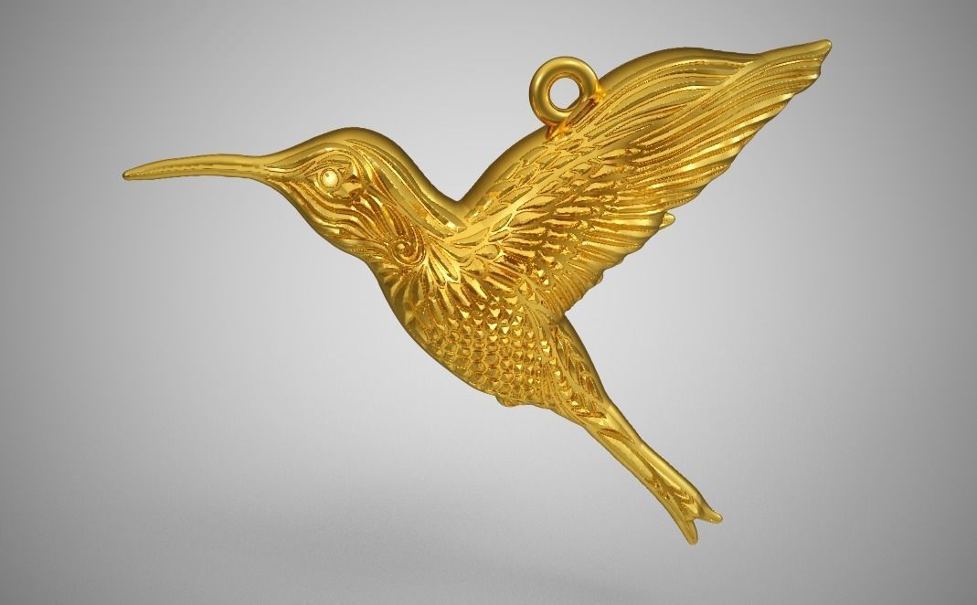Bird Necklace  3D print model_5