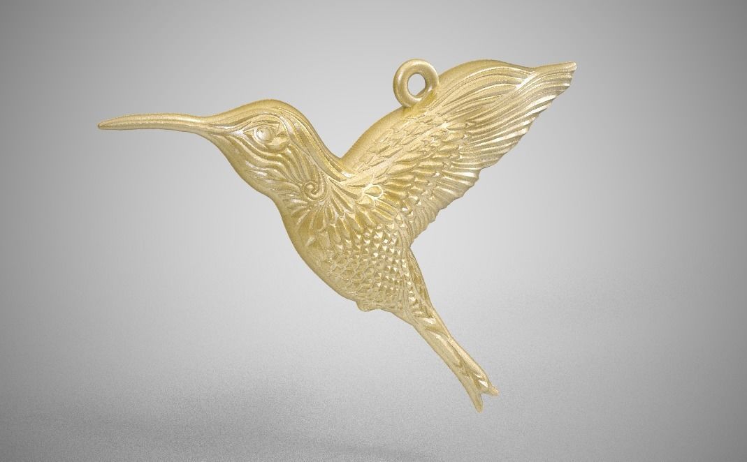 Bird Necklace  3D print model_1