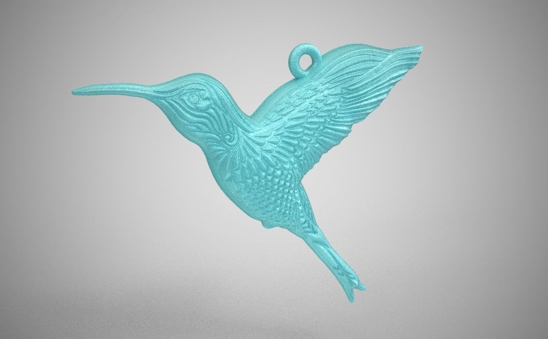 Bird Necklace  3D print model_4