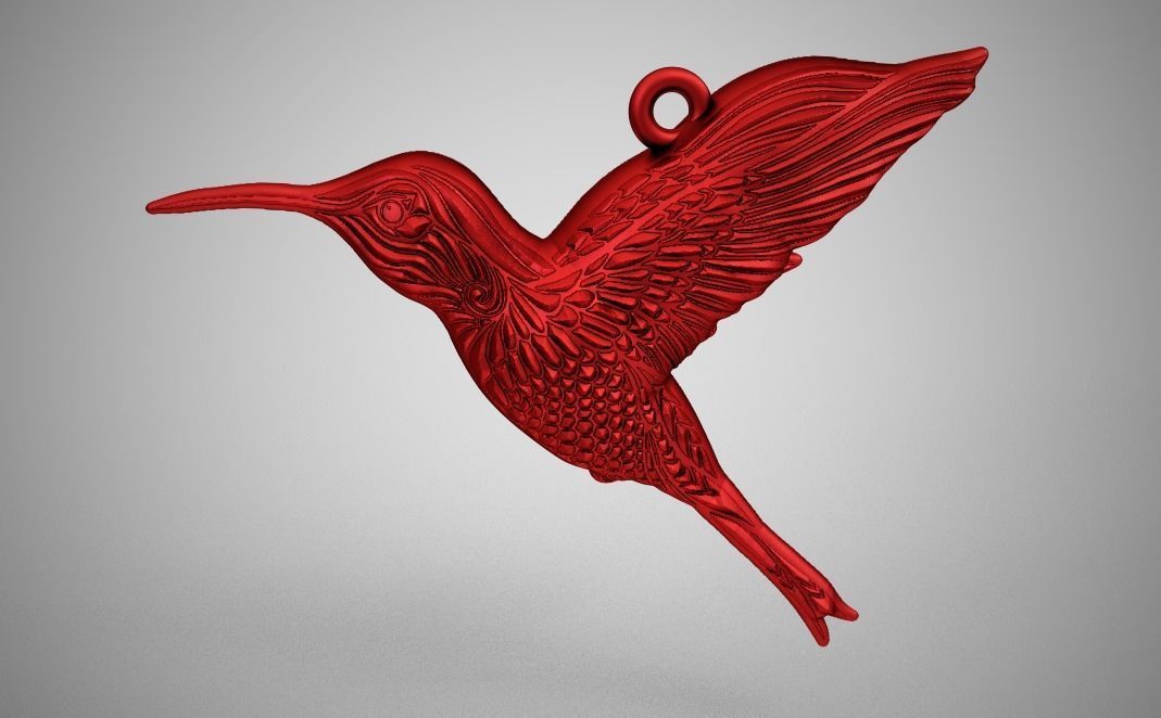 Bird Necklace  3D print model_7