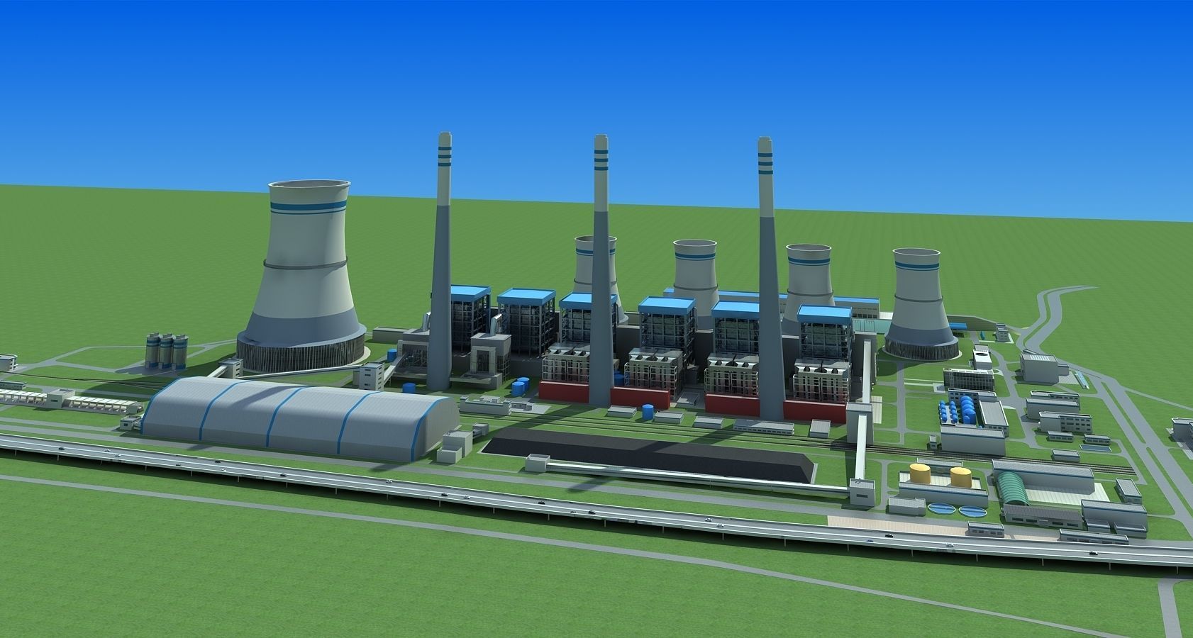 power plant 3D model_6