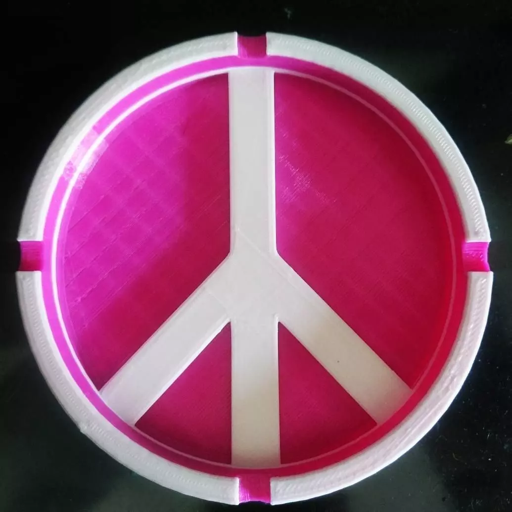 Ashtray Peace Free 3D print model_0