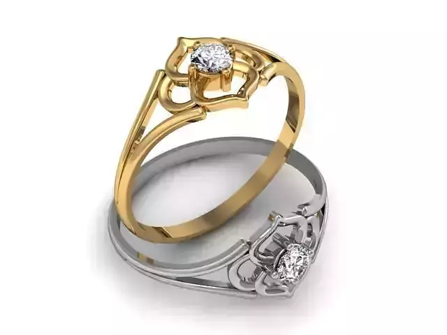 Ring with floral pattern