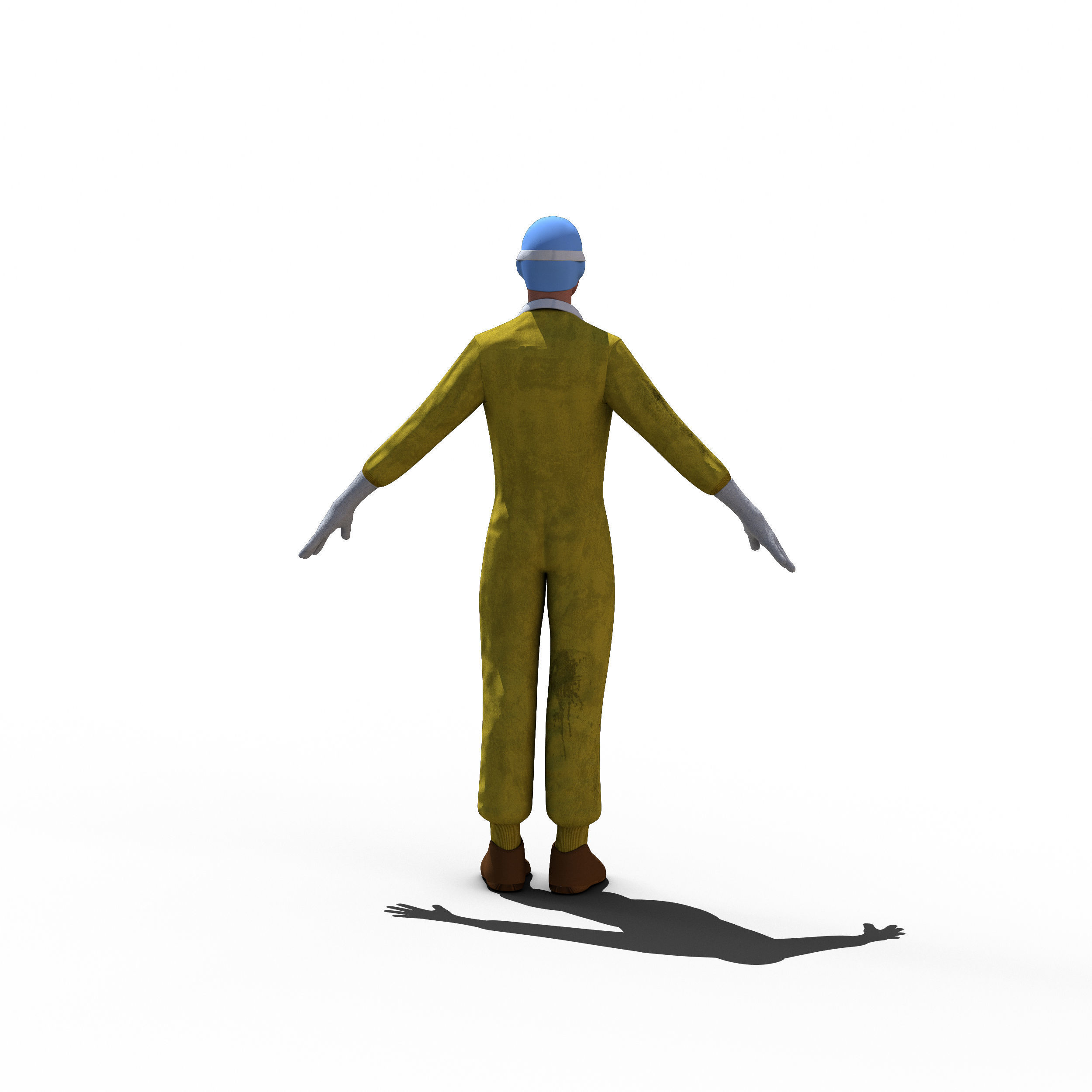 Juan Manuel Fangio 1951 Low-poly 3D model_7