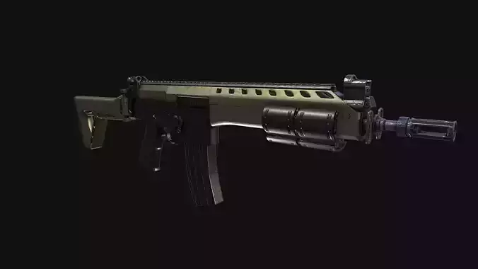 Brazillian - IA2 Rifle Free low-poly 3D model