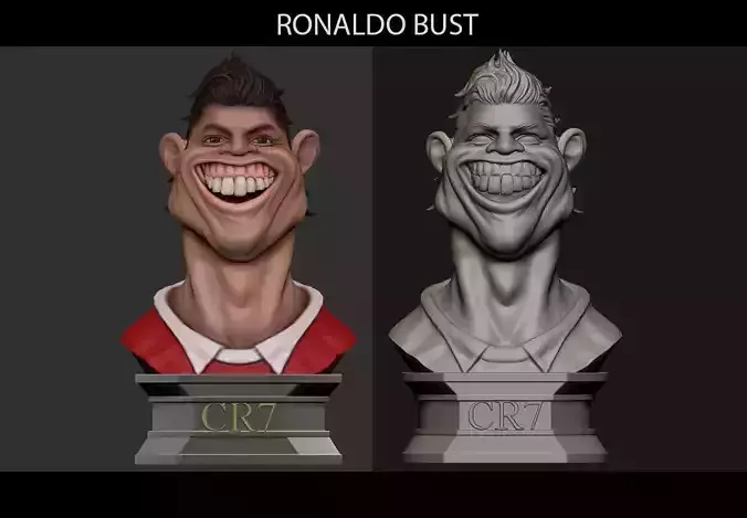 Ronaldo Football scupltures - Padory 3D print model