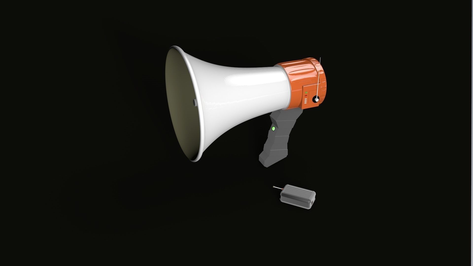 wireless Megaphone  3d Modeling  Low-poly 3D model_1