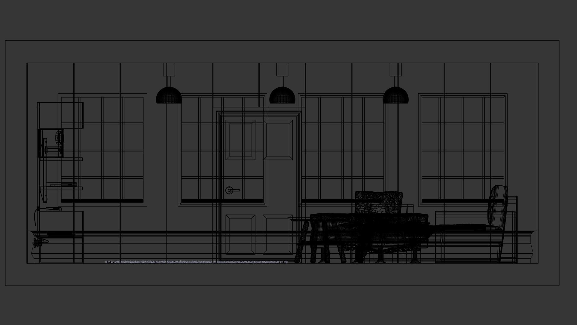 Wood Stiled Livingroom 3D model_4