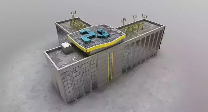 LIMC Building1 Low-poly 3D model