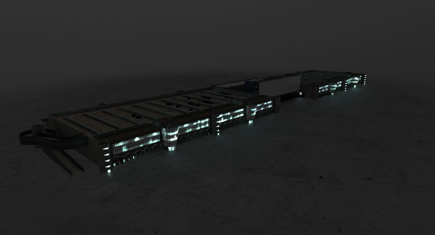 LIMC Cargo Terminal Low-poly 3D model_8