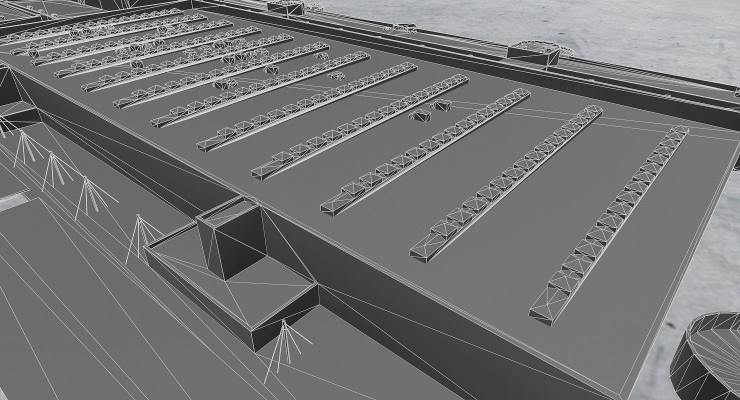 LIMC Cargo Terminal Low-poly 3D model_12
