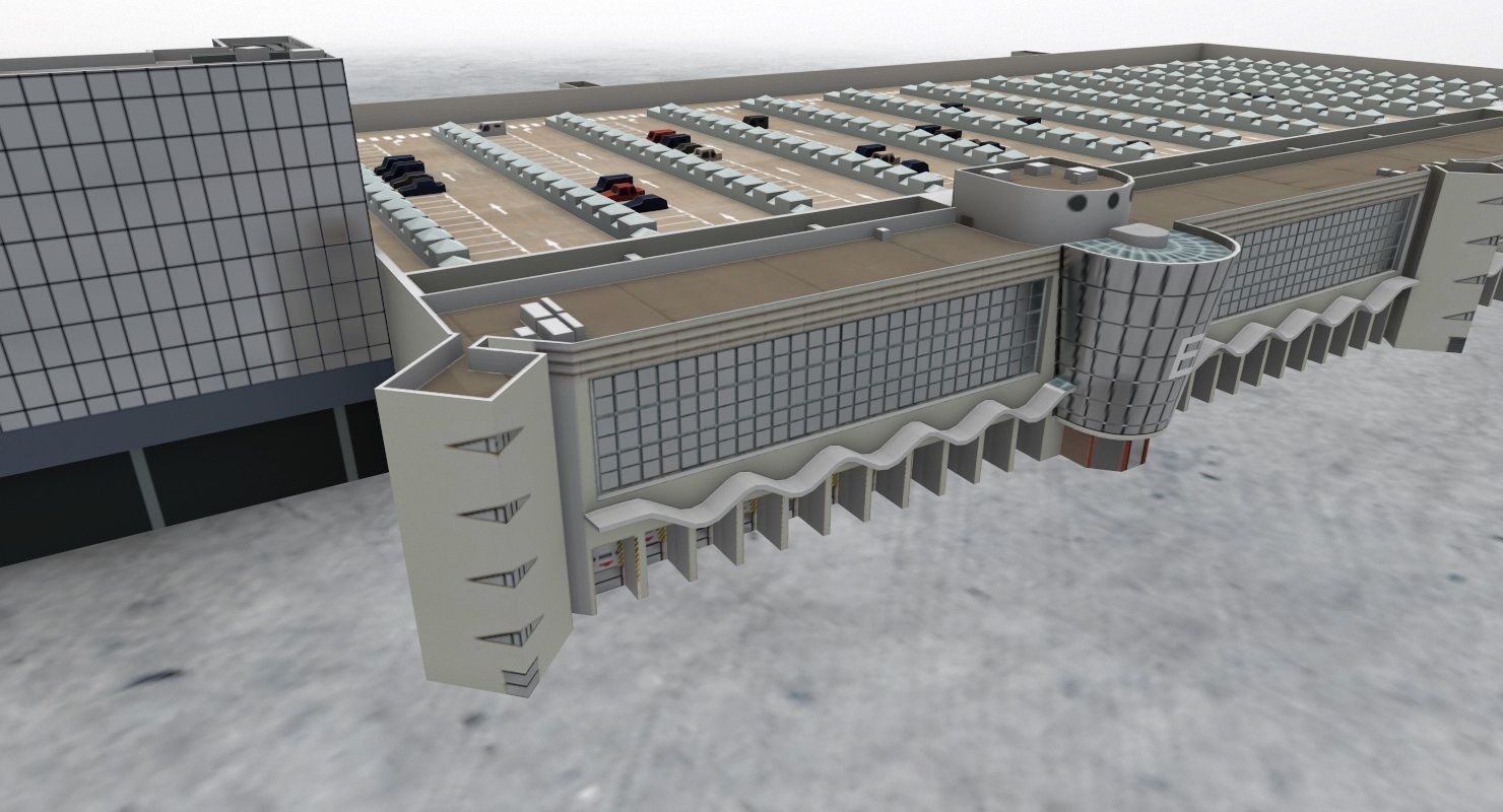 LIMC Cargo Terminal Low-poly 3D model_4