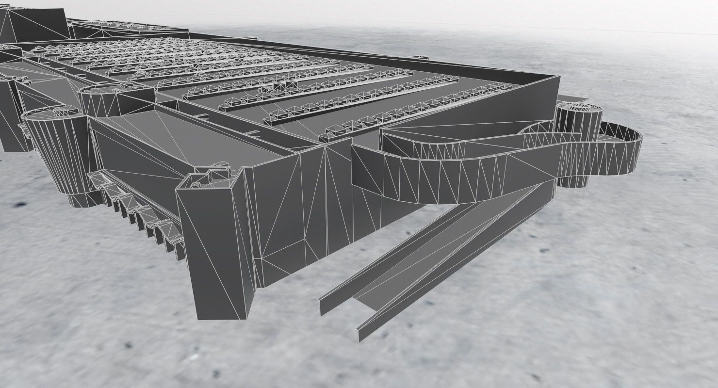 LIMC Cargo Terminal Low-poly 3D model_10