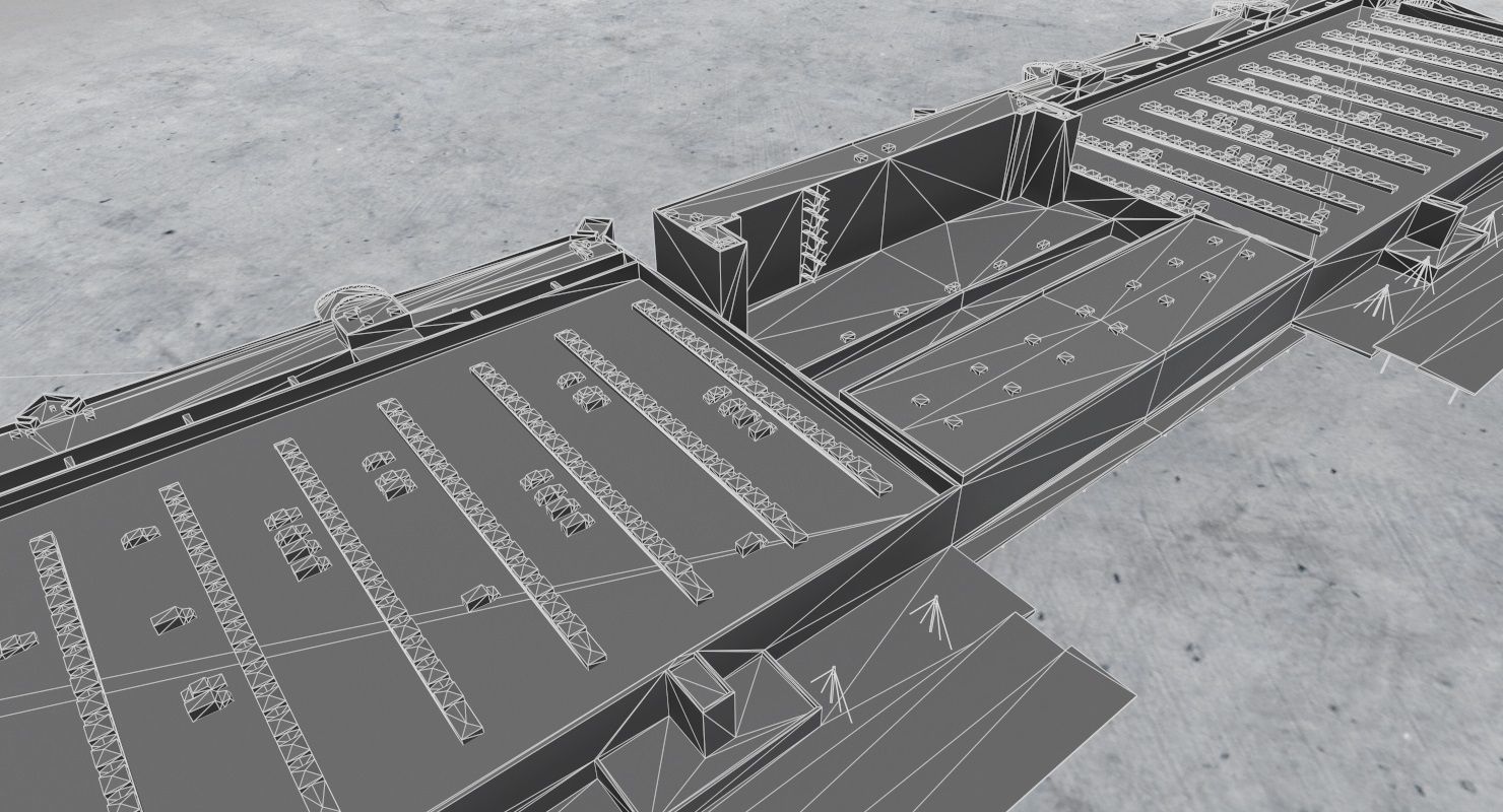 LIMC Cargo Terminal Low-poly 3D model_13