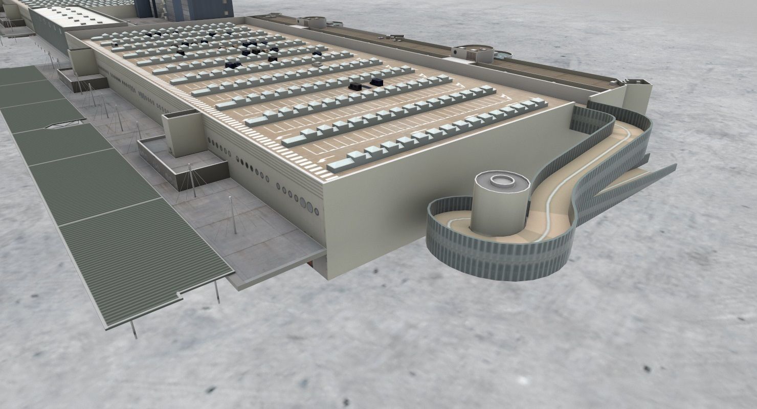 LIMC Cargo Terminal Low-poly 3D model_3