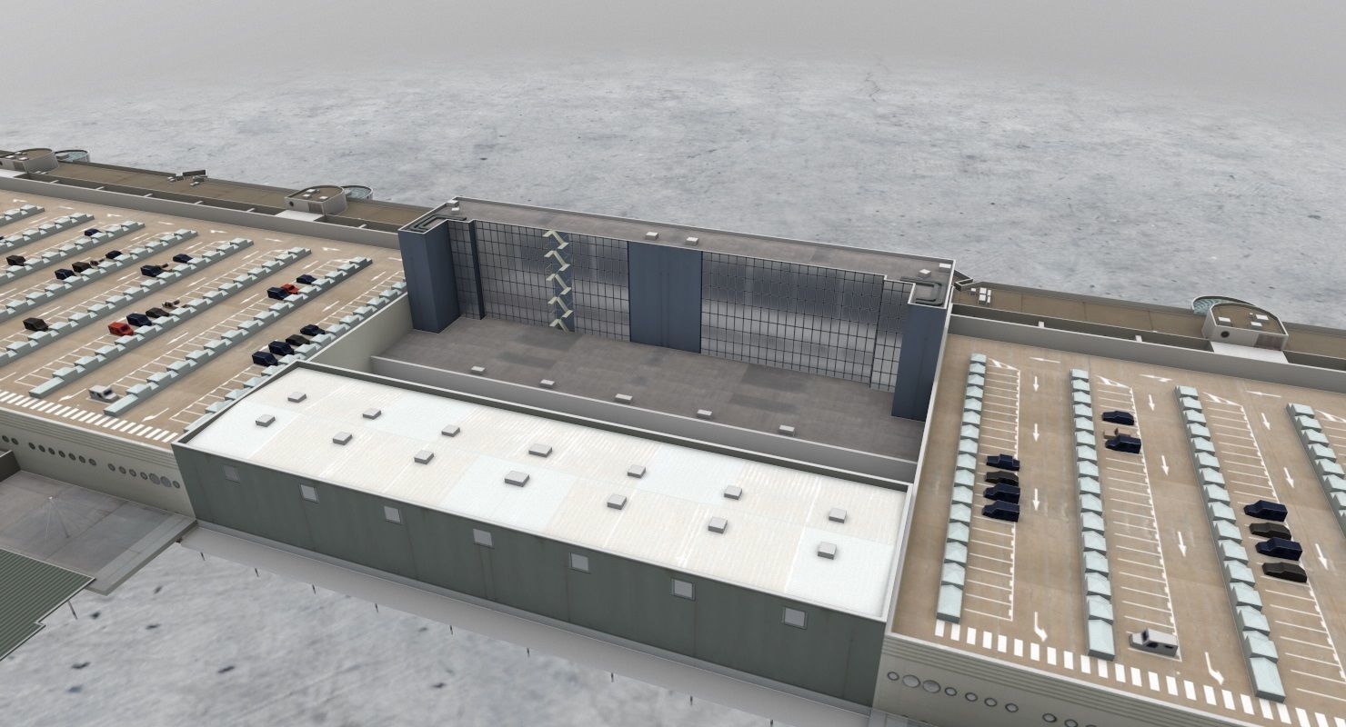 LIMC Cargo Terminal Low-poly 3D model_6