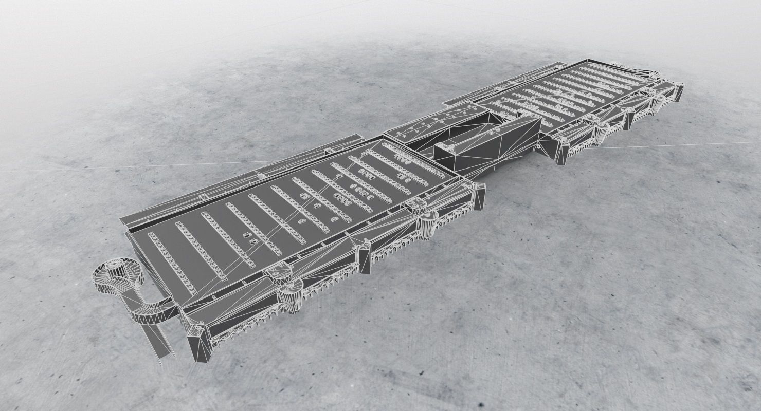 LIMC Cargo Terminal Low-poly 3D model_9
