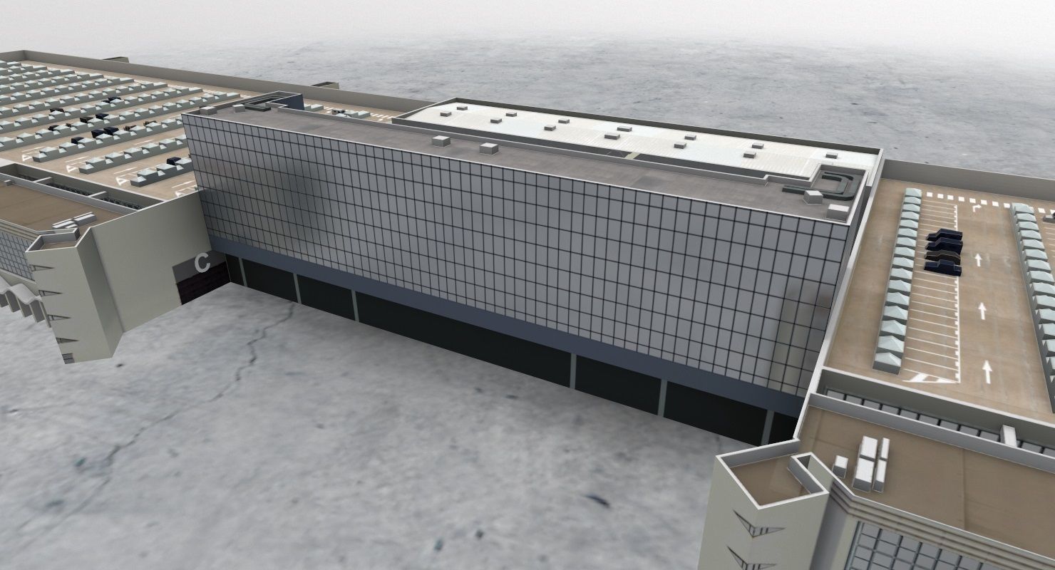 LIMC Cargo Terminal Low-poly 3D model_2