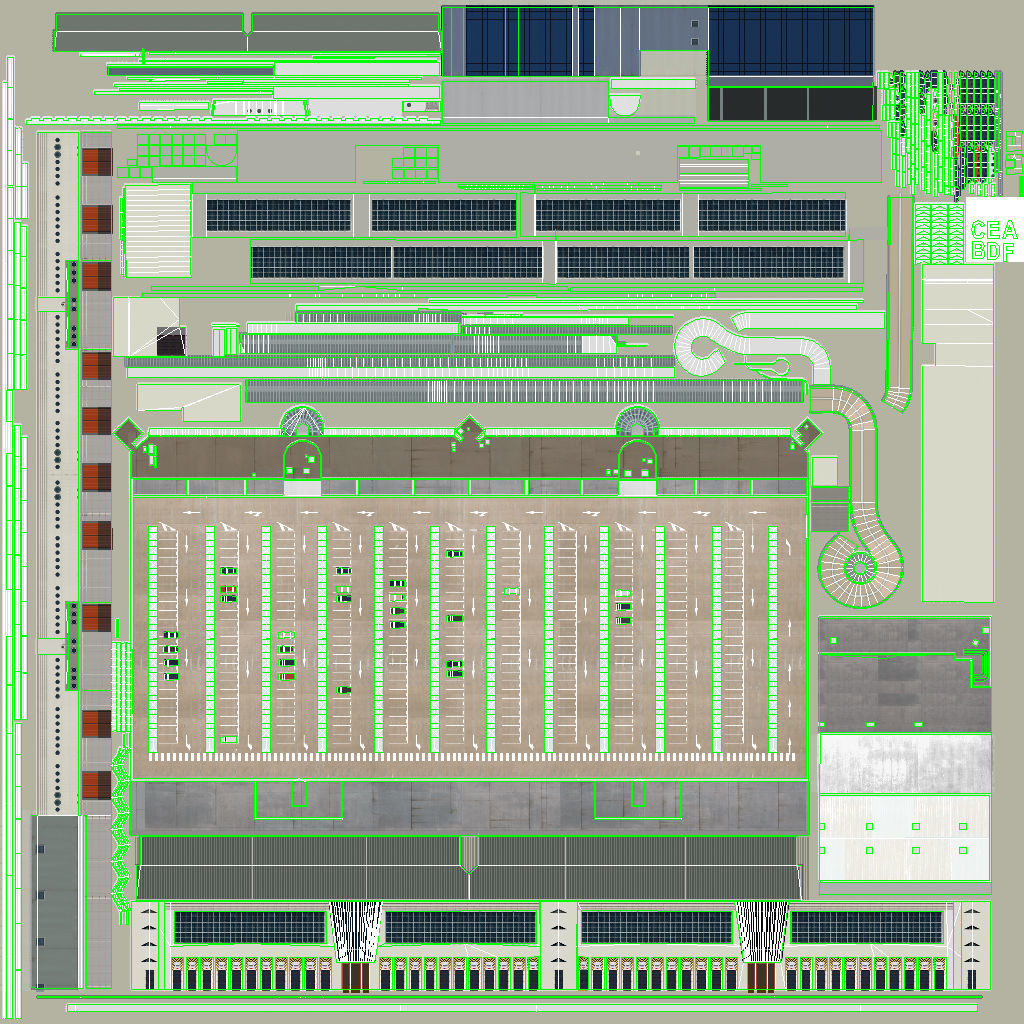 LIMC Cargo Terminal Low-poly 3D model_14