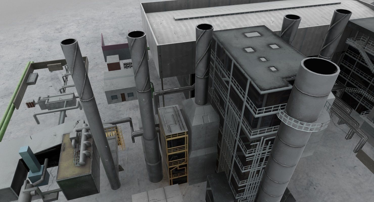 LIMC Factory Low-poly 3D model_1