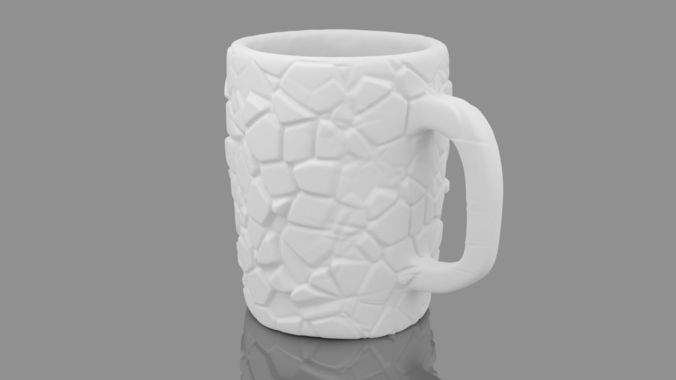 Cracked Surface Cup 3D print model