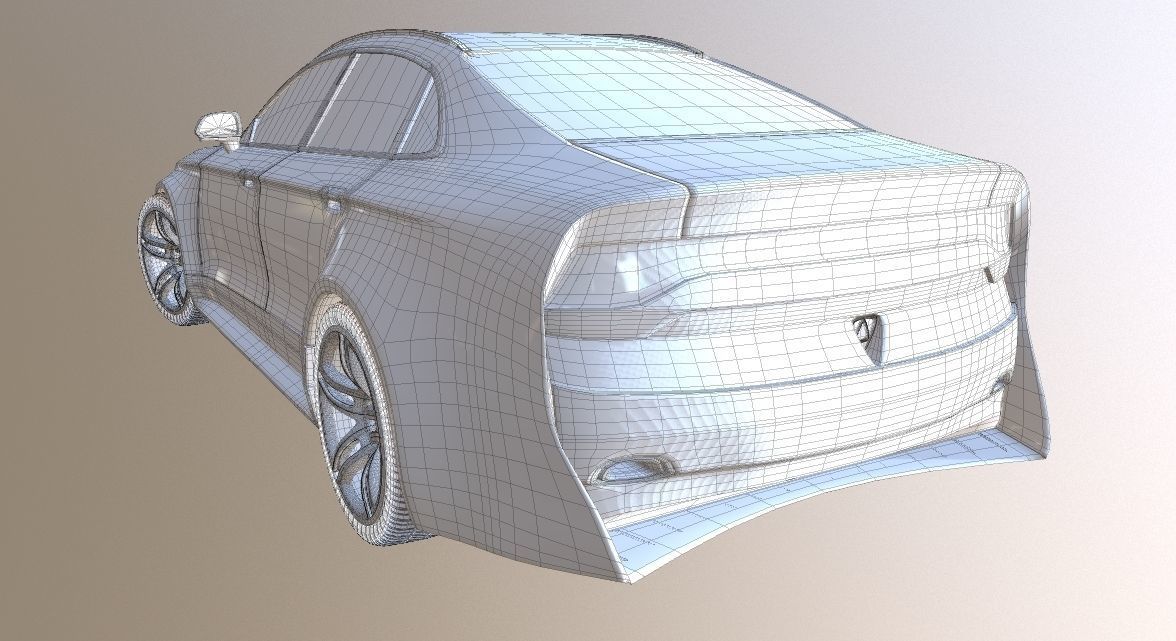 Affekta OCC HD concept sport car tuning sedan modifiered 3D model_20