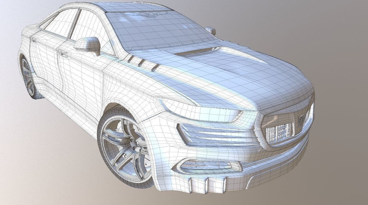 Affekta OCC HD concept sport car tuning sedan modifiered 3D model_14