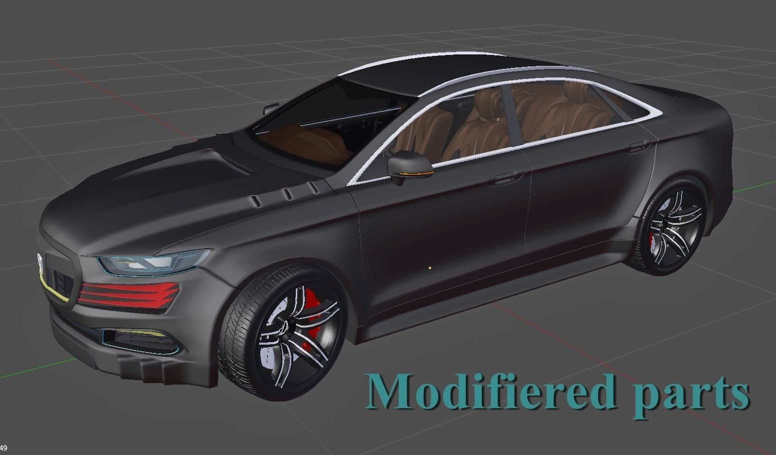 Affekta OCC HD concept sport car tuning sedan modifiered 3D model_25