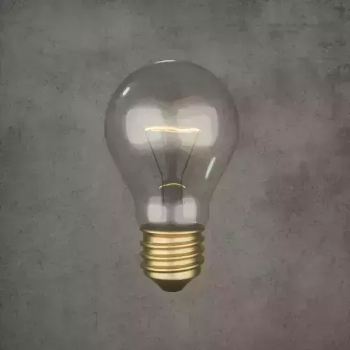 3d Lamp light bulb