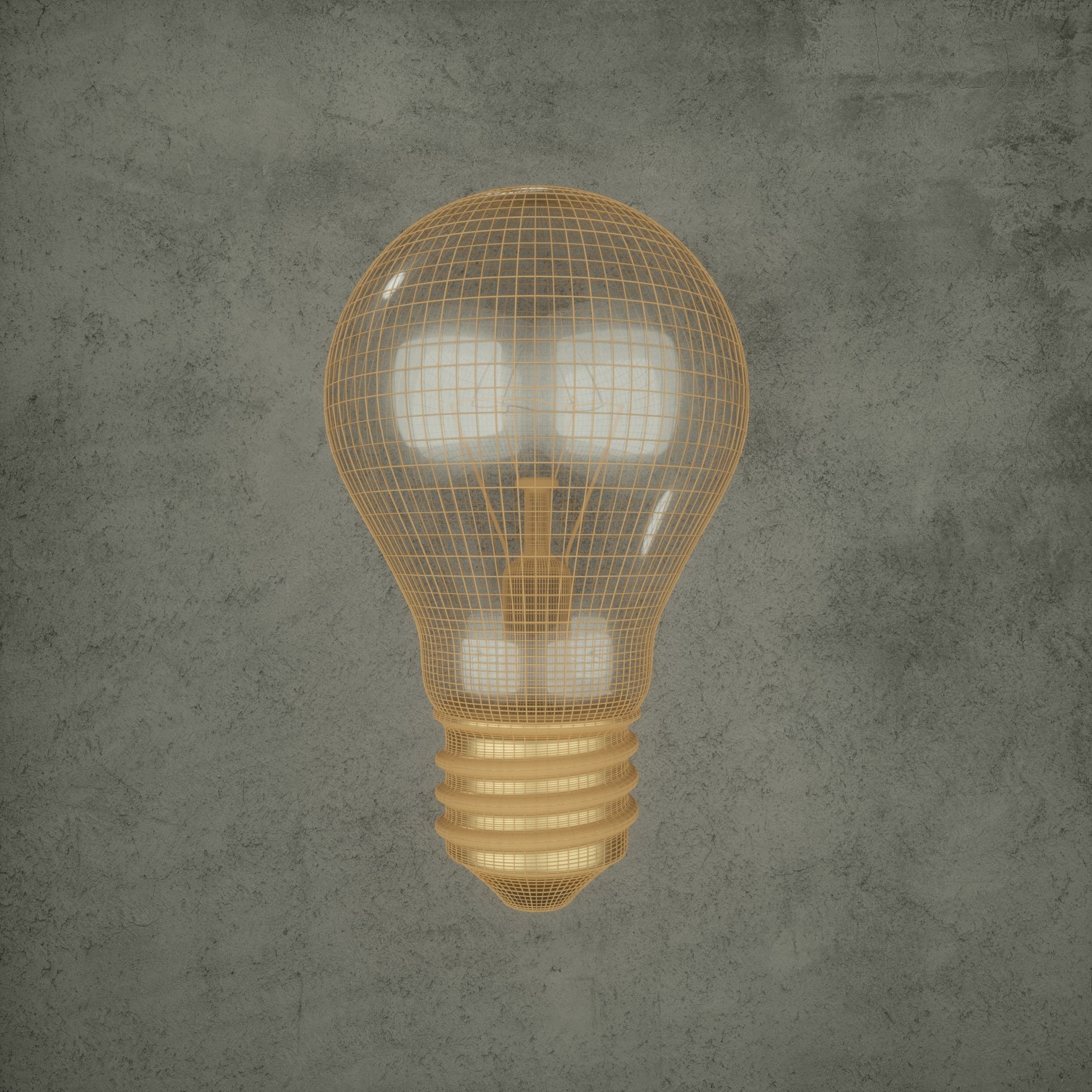 3d Lamp light bulb 3D model_4