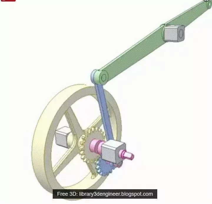 Flywheel speed amplifier-Idea mechanism Free 3D model_0
