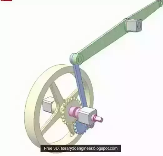  Flywheel speed amplifier-Idea mechanism Free 3D model