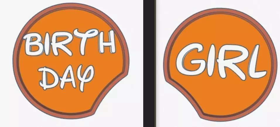 Disney Inspired Mouse Ear - Birthday Girl 3D print model 3D print model_0