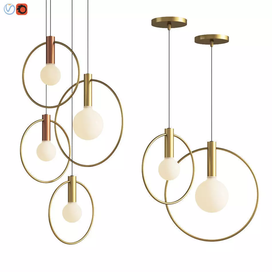 Aura Radial Cluster Ladies and gentlemen Studio 3D model_0