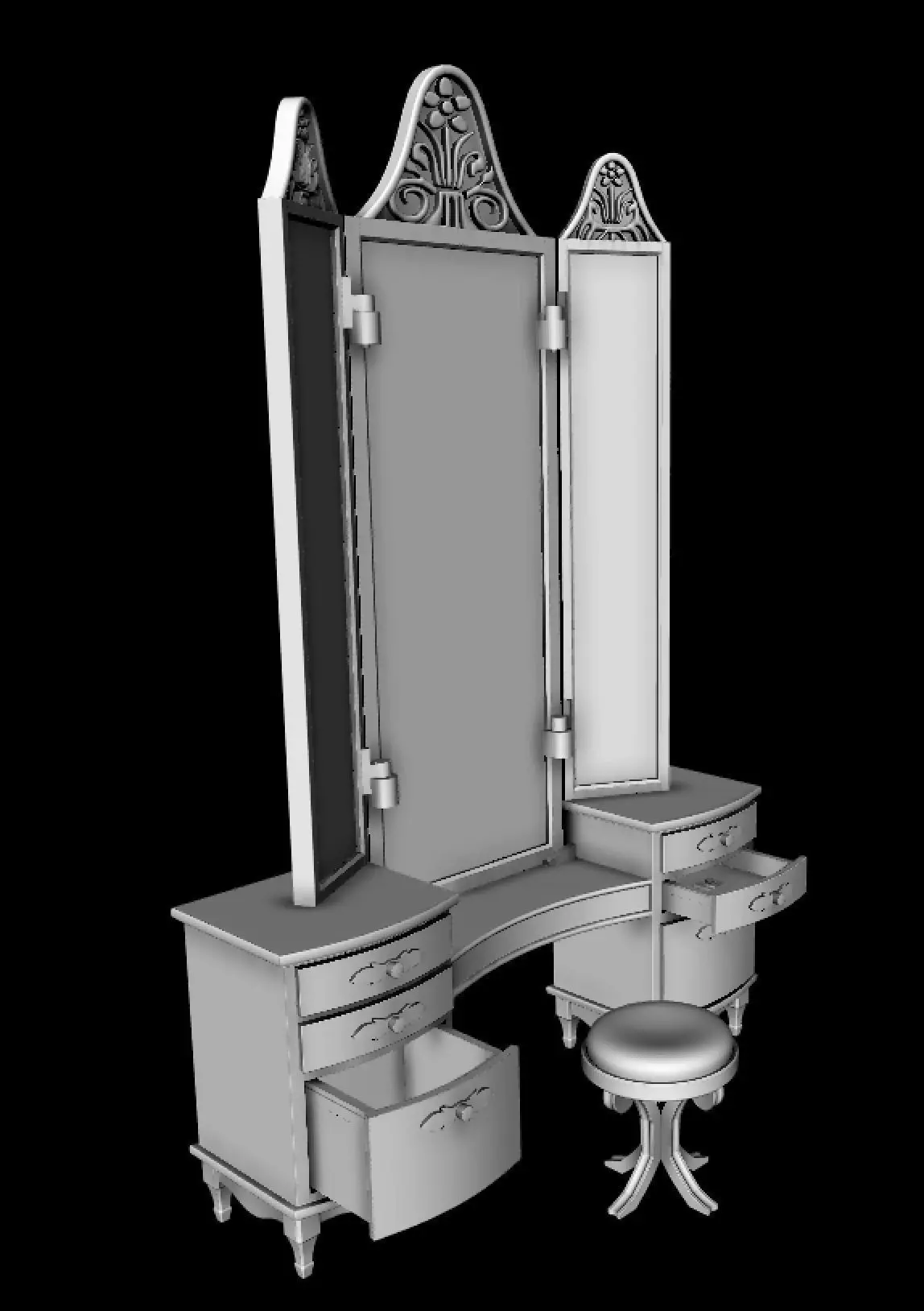 Victorian Dressing Table 3D print model