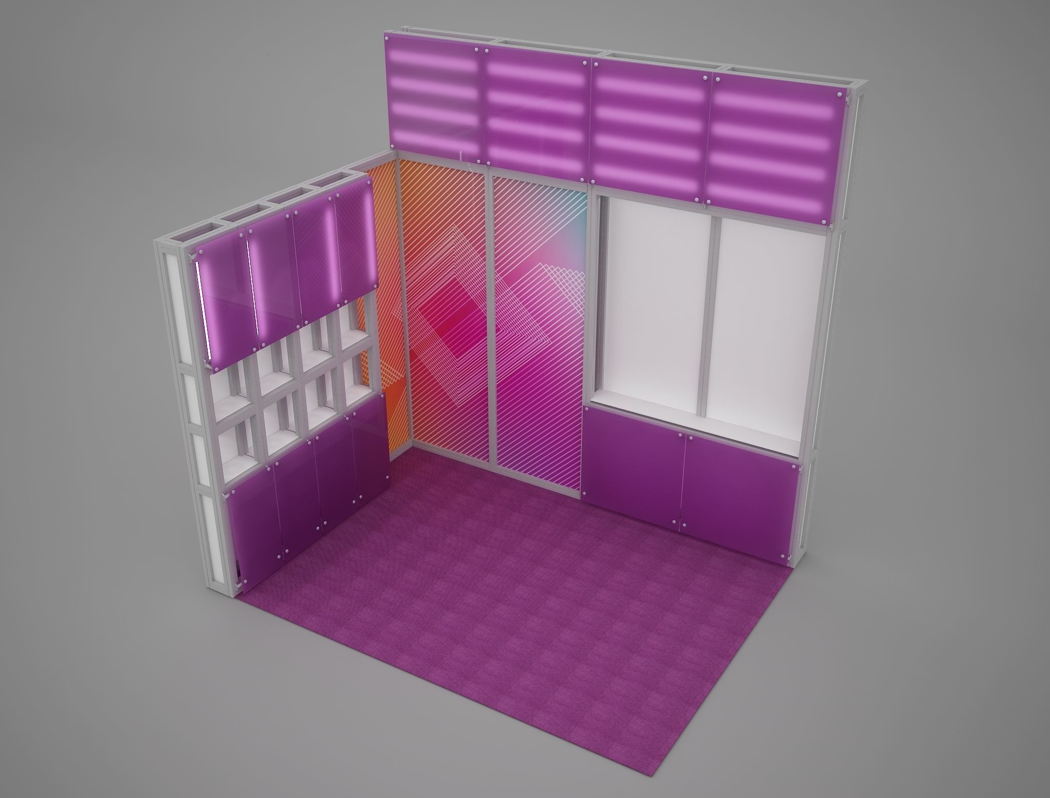Exhibition stand octanorm maxima 4x3 m 3D model_1