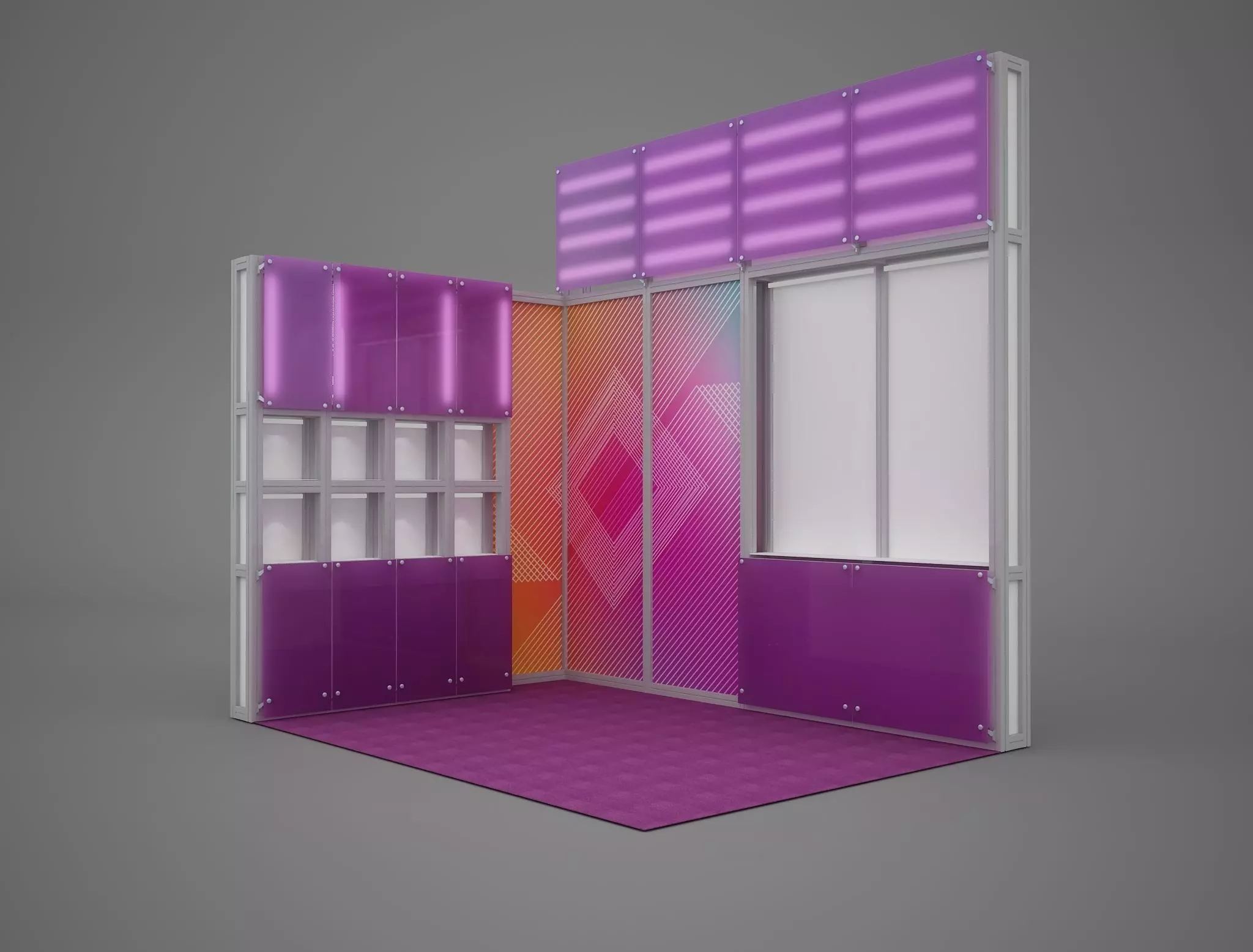 Exhibition stand octanorm maxima 4x3 m 3D model_0