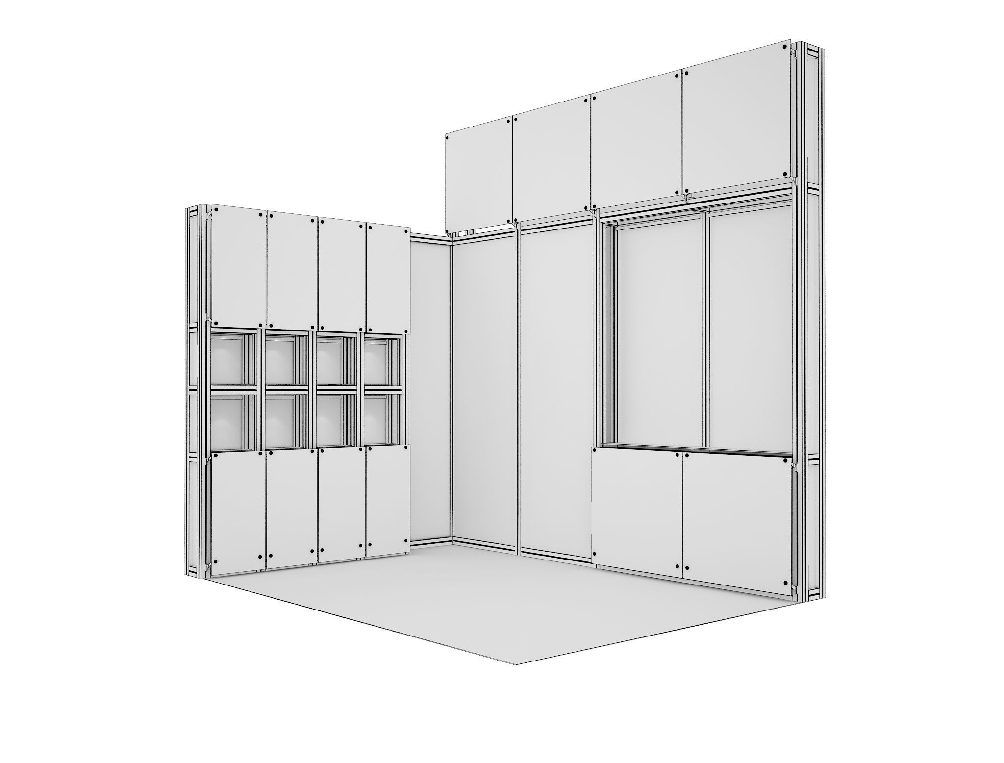 Exhibition stand octanorm maxima 4x3 m 3D model_3