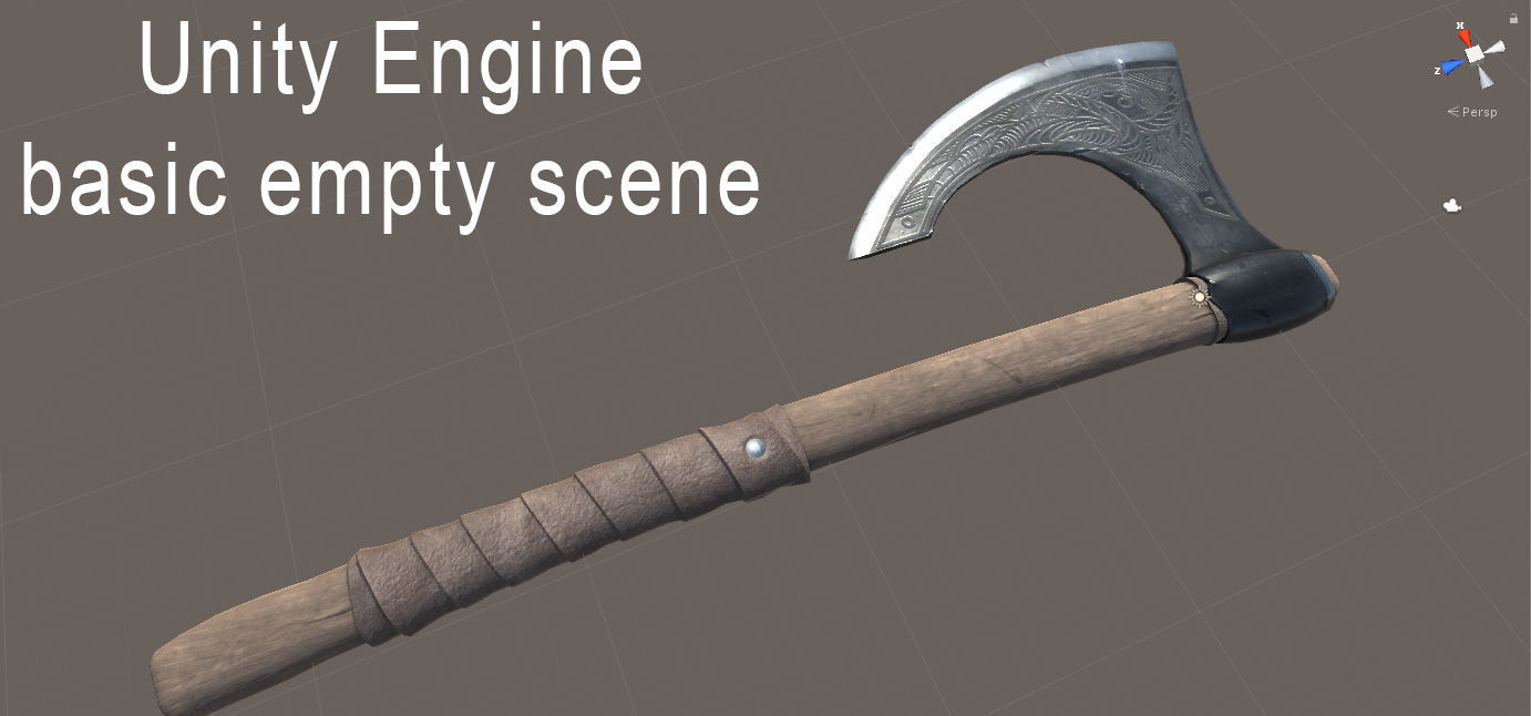 Viking battle-axe Free low-poly 3D model_3