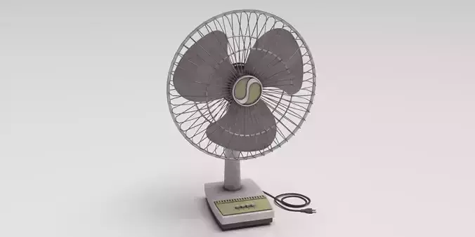 Table Fan Low-poly 3D model