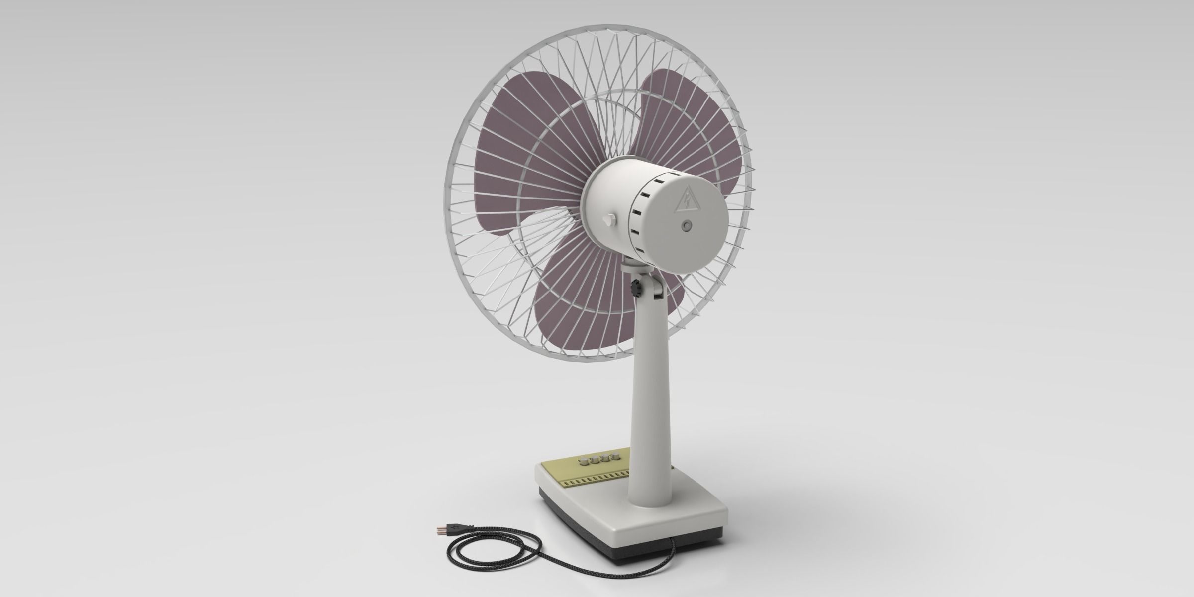 Table Fan Low-poly 3D model_5