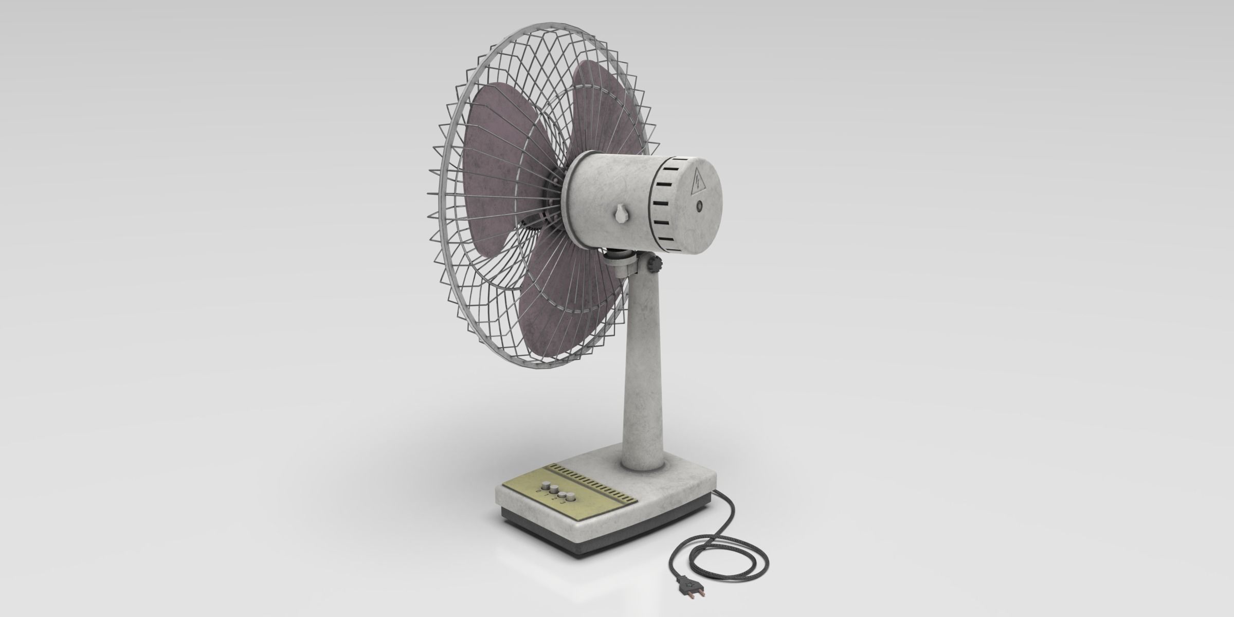 Table Fan Low-poly 3D model_3