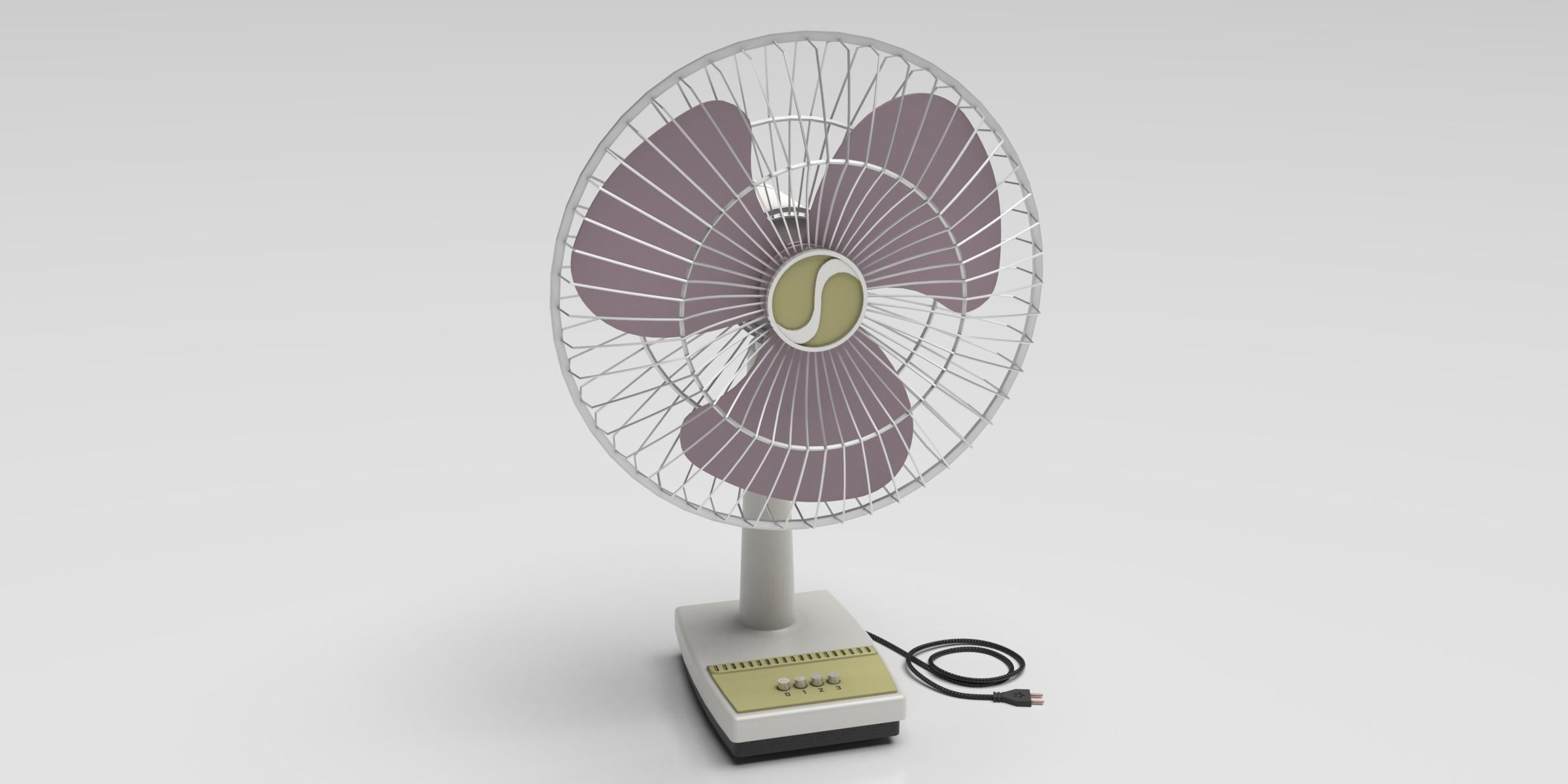 Table Fan Low-poly 3D model_4