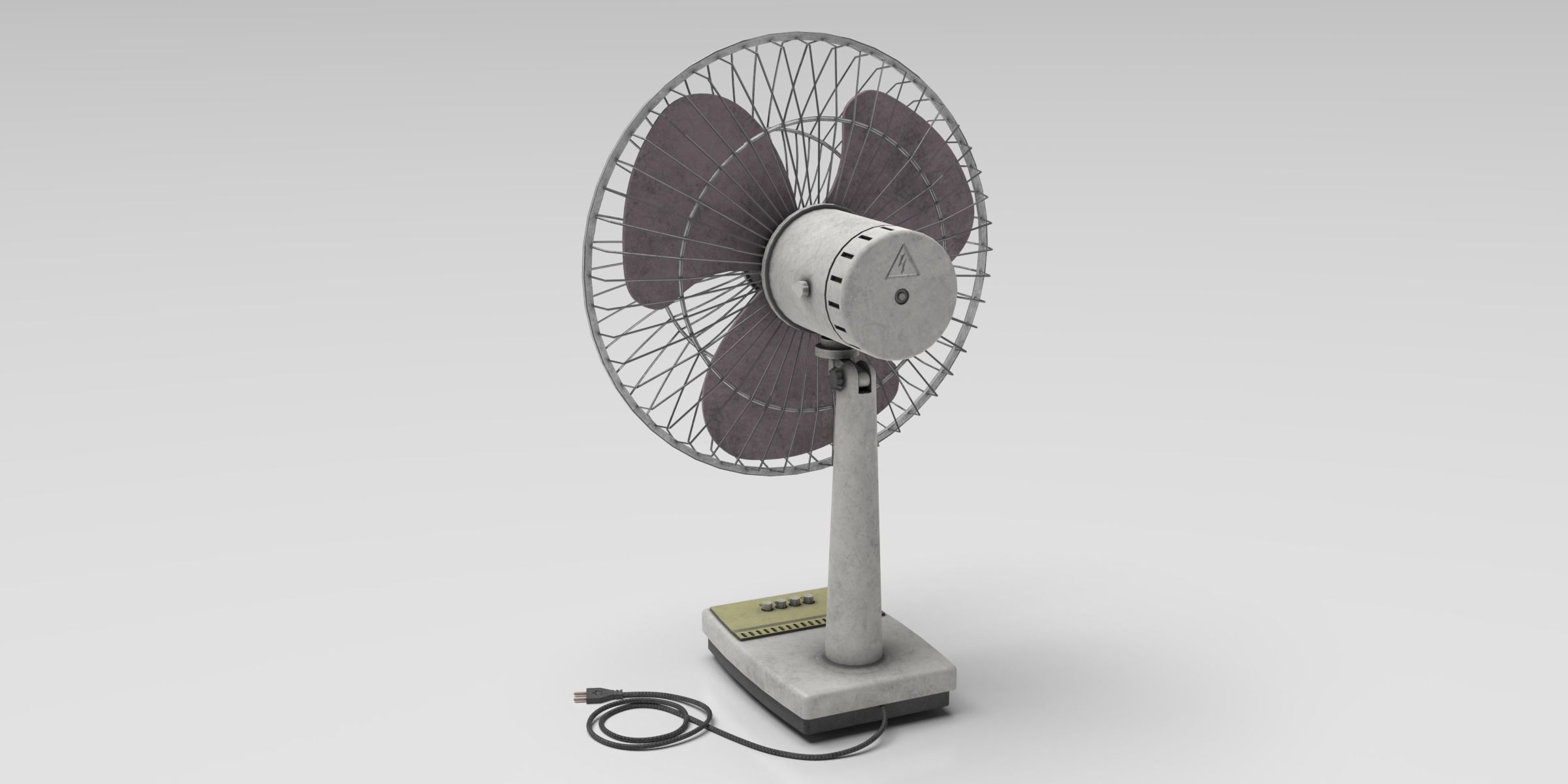 Table Fan Low-poly 3D model_2