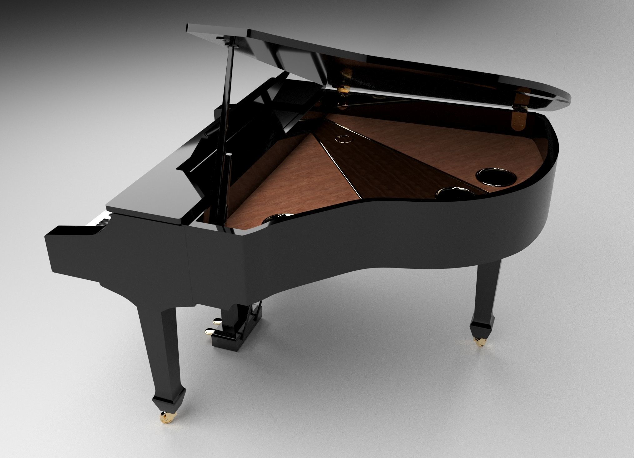 Roland Grand Piano 3D model_2