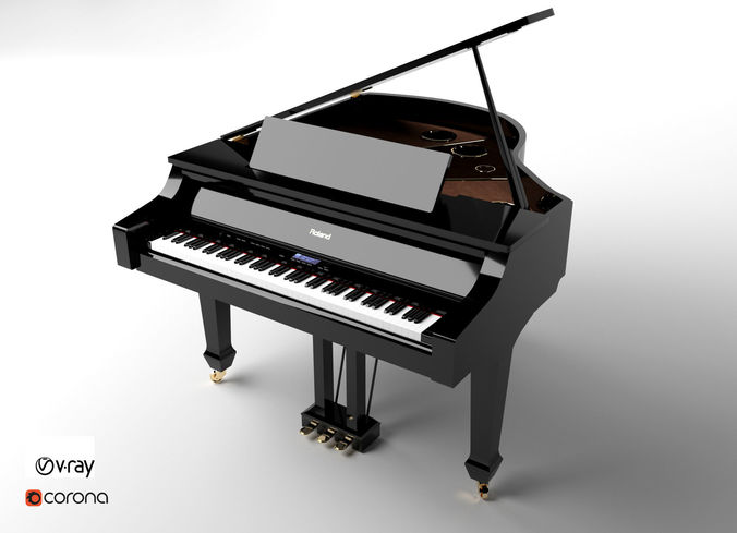 Roland Grand Piano 3D model
