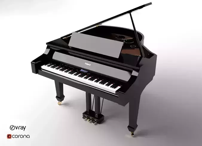 Roland Grand Piano 3D model