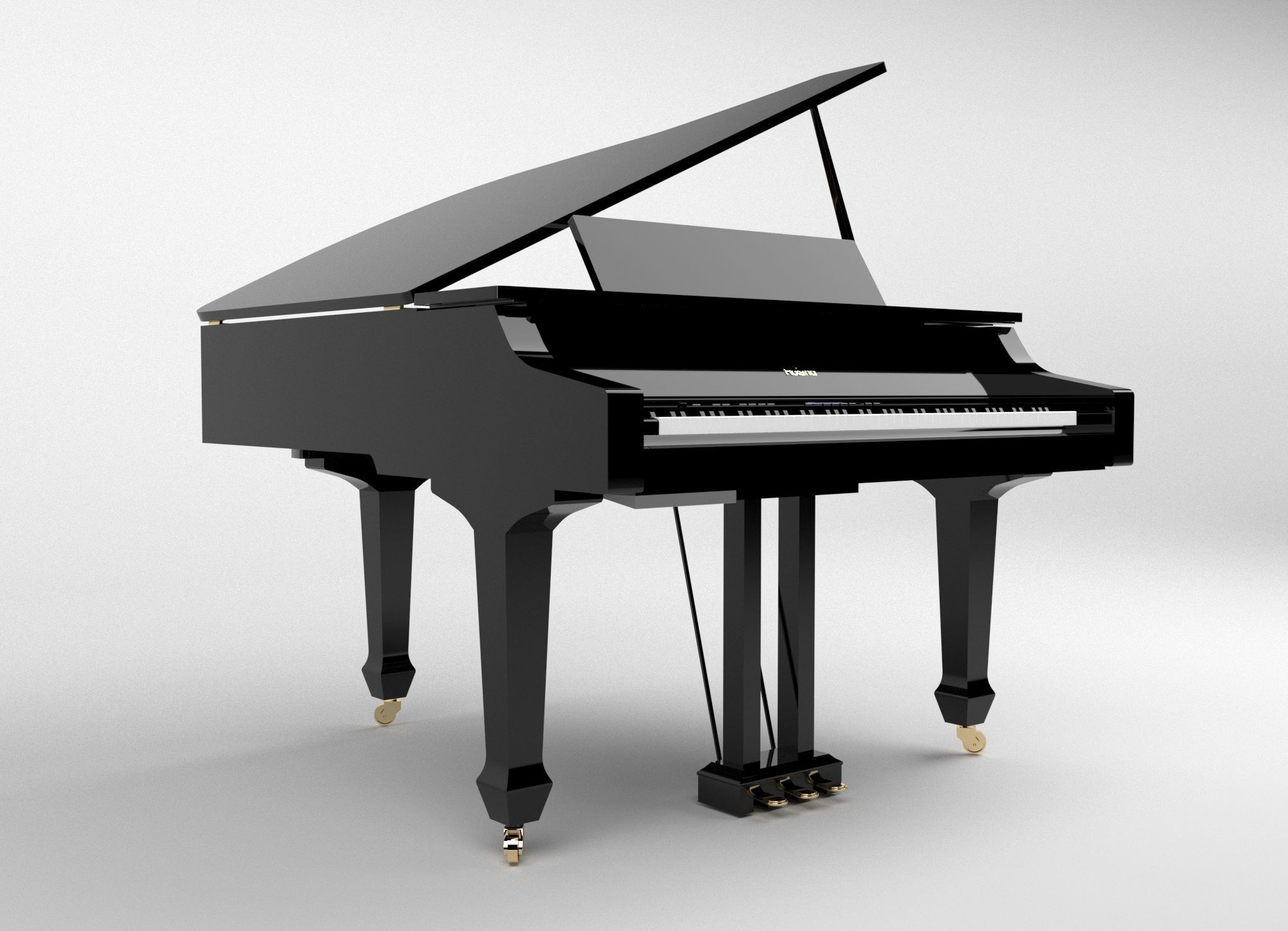 Roland Grand Piano 3D model_9