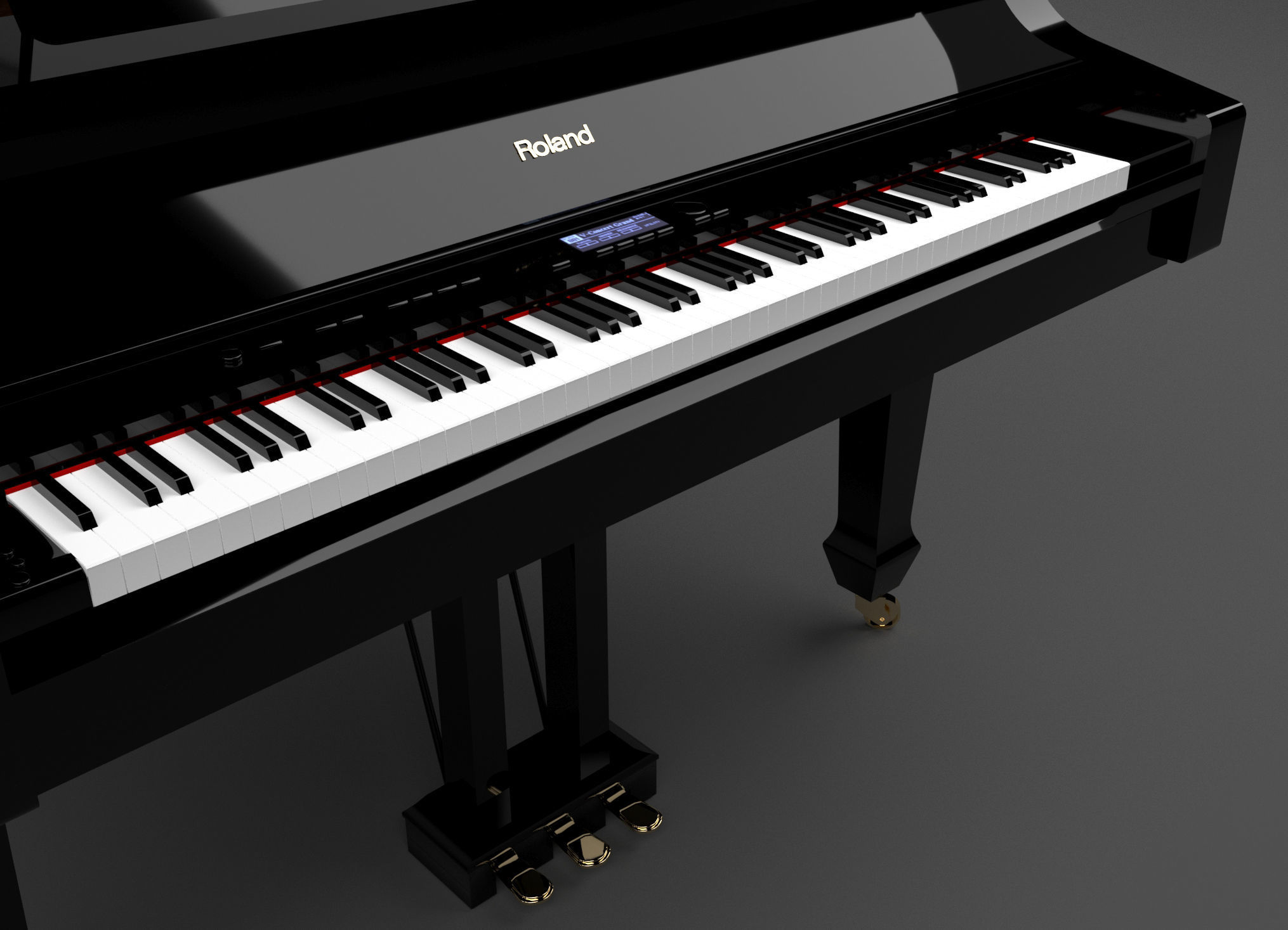 Roland Grand Piano 3D model_10
