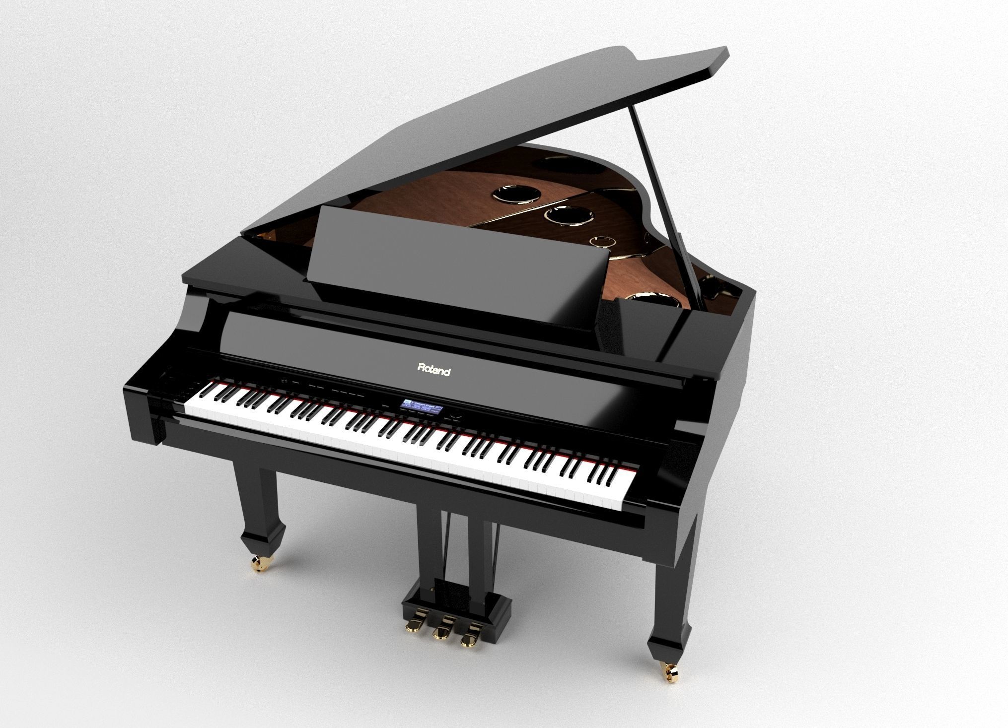 Roland Grand Piano 3D model_8